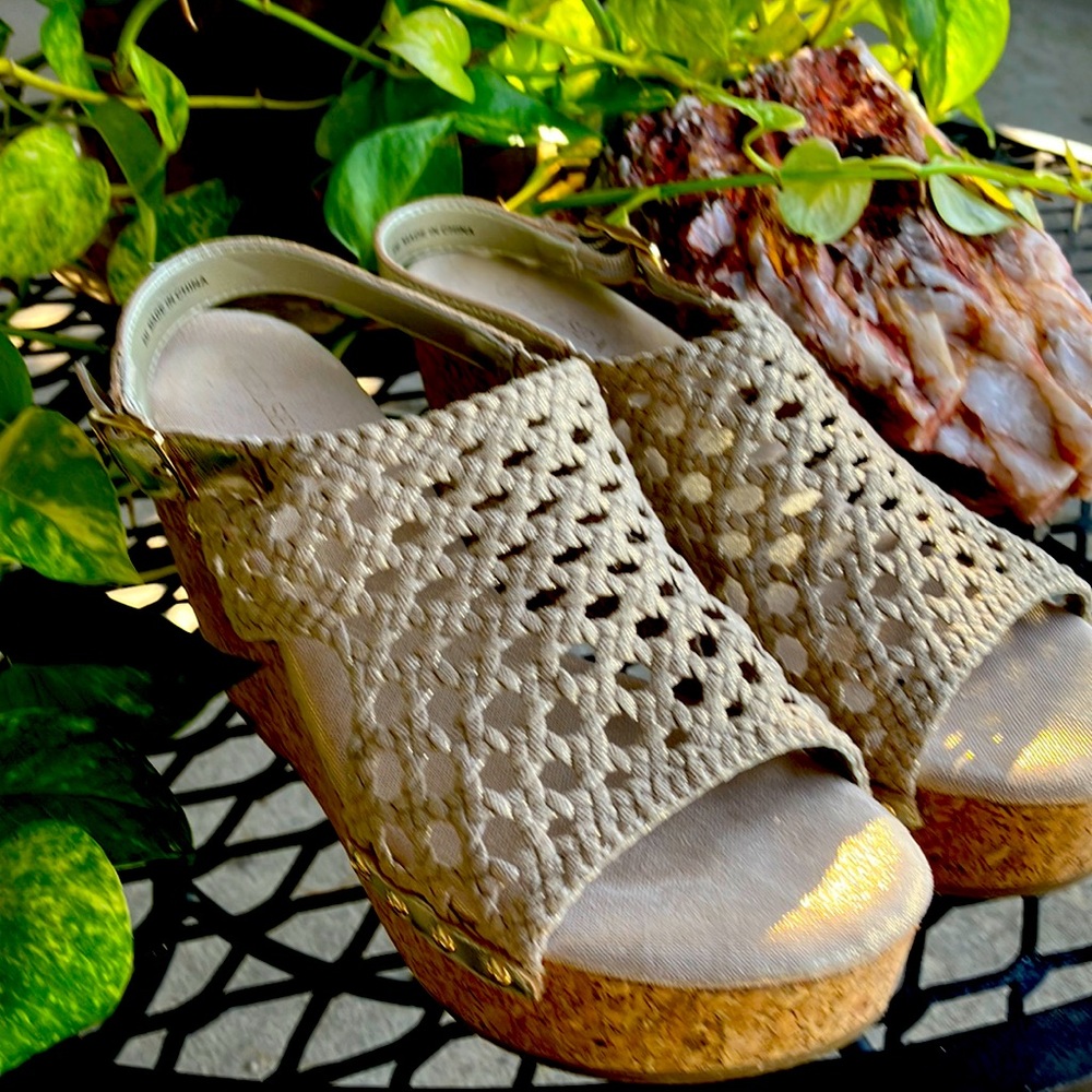 Chelsea and Violet wedge sandals